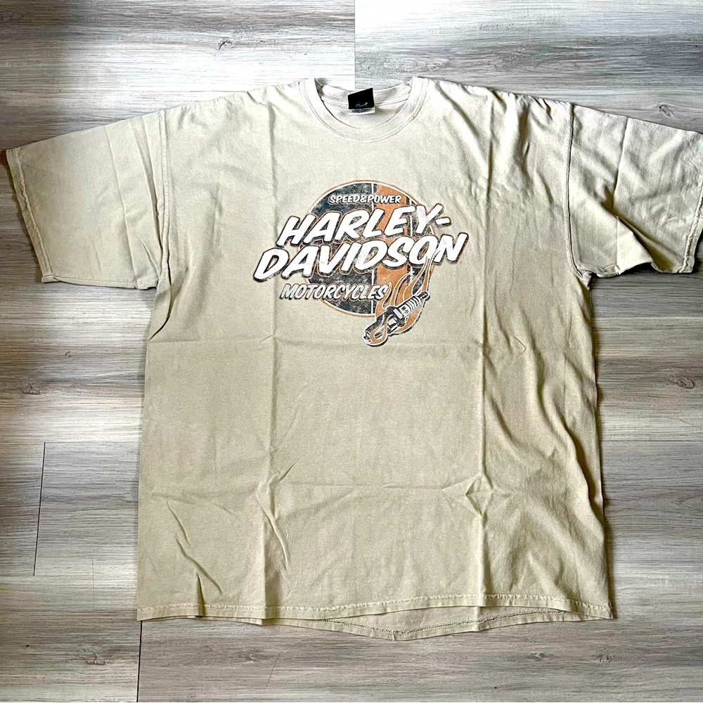 Harley Davidson Sage Green T Shirt Pomona Valley USA Montclair California Sz XXL